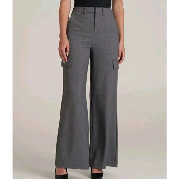 Abercrombie & Fitch High Rise Cargo Wide Leg Dress Pants XSL Nicole Benefield - Picture 9 of 9